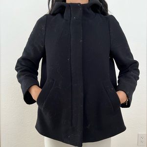 Zara basics hooded wool jacket
